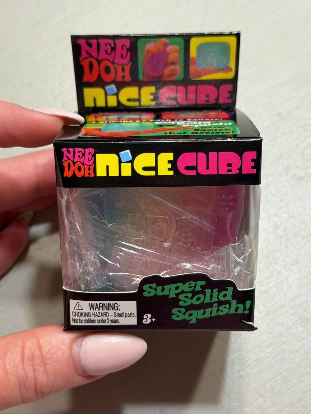 Needoh Rainbow Iridescent Cube Super Solid Squish - Picture 2 of 6